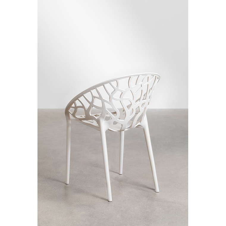 Juego de mesa redonda en aluminio (Ø125 cm) Valerie y 6 sillas de jardín Ores Blanco Gardenia 6