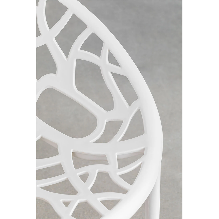 Juego de mesa redonda en aluminio (Ø125 cm) Valerie y 6 sillas de jardín Ores Blanco Gardenia 7