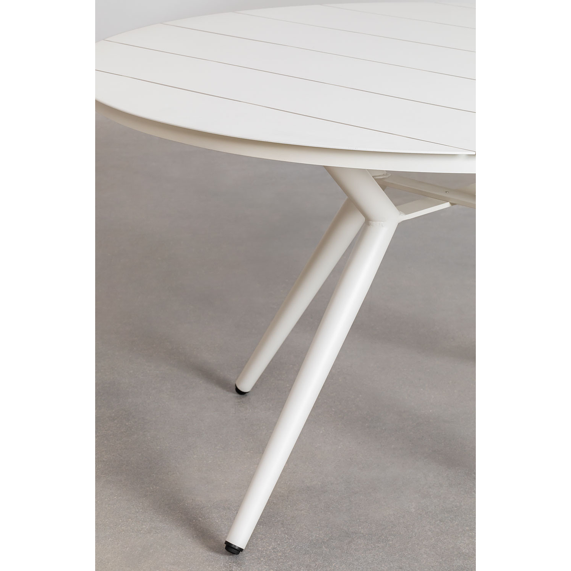 Juego de mesa redonda en aluminio (Ø125 cm) Valerie y 6 sillas de jardín Ores Verde Caqui 3