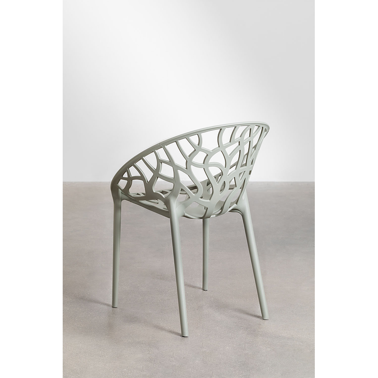 Juego de mesa redonda en aluminio (Ø125 cm) Valerie y 6 sillas de jardín Ores Verde Caqui 7