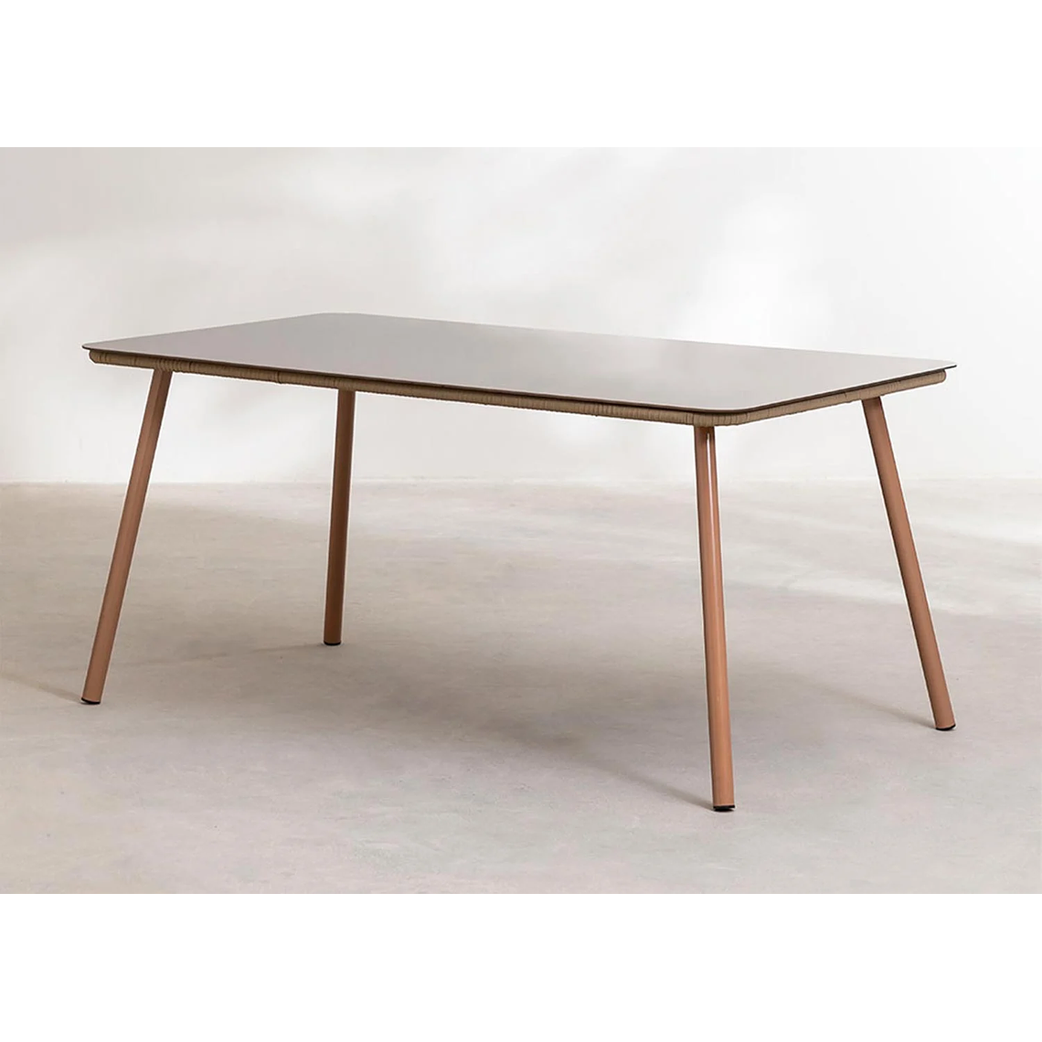 Juego de Mesa Rectangular 4 sillas Arhiza Classic & mesa Arhiza Marrón Caramelo - Marrón Moka 5