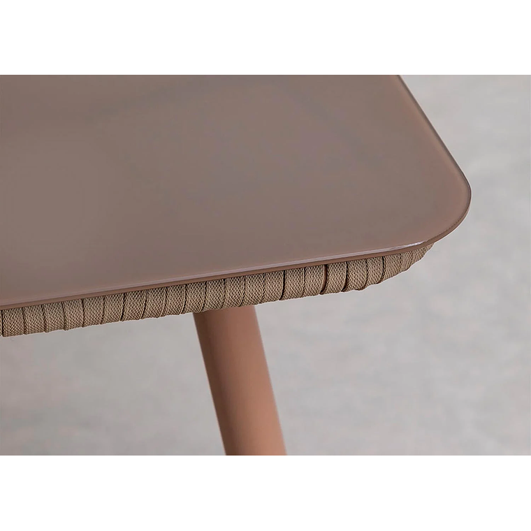 Juego de Mesa Rectangular 4 sillas Arhiza Classic & mesa Arhiza Marrón Caramelo - Marrón Moka 6