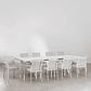 Juego de Mesa de Jardín Extensible Rectangular en Aluminio (240-300x100 cm) Karena y 10 Sillas de Jardín Eika - Miniatura 2