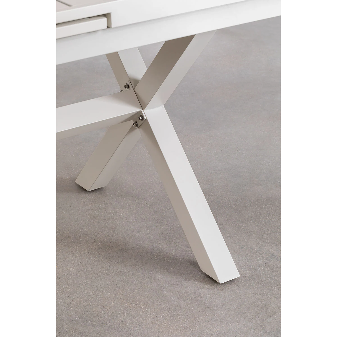 Juego de Mesa de Jardín Extensible Rectangular en Aluminio (240-300x100 cm) Karena y 10 Sillas de Jardín Eika 5