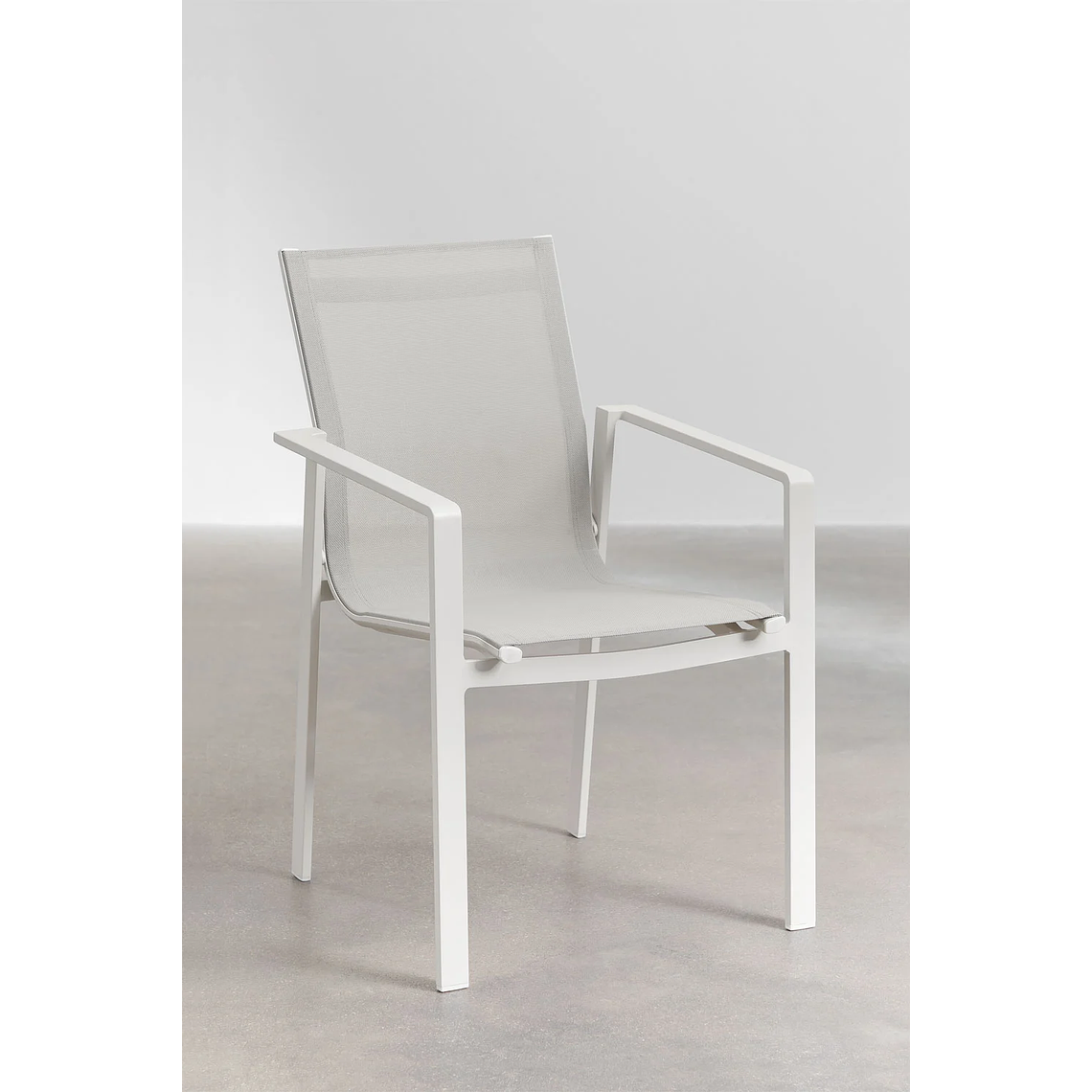 Juego de Mesa de Jardín Extensible Rectangular en Aluminio (240-300x100 cm) Karena y 10 Sillas de Jardín Eika 6