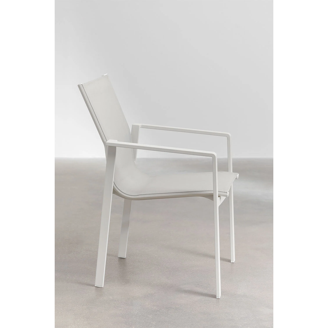 Juego de Mesa de Jardín Extensible Rectangular en Aluminio (240-300x100 cm) Karena y 10 Sillas de Jardín Eika 7