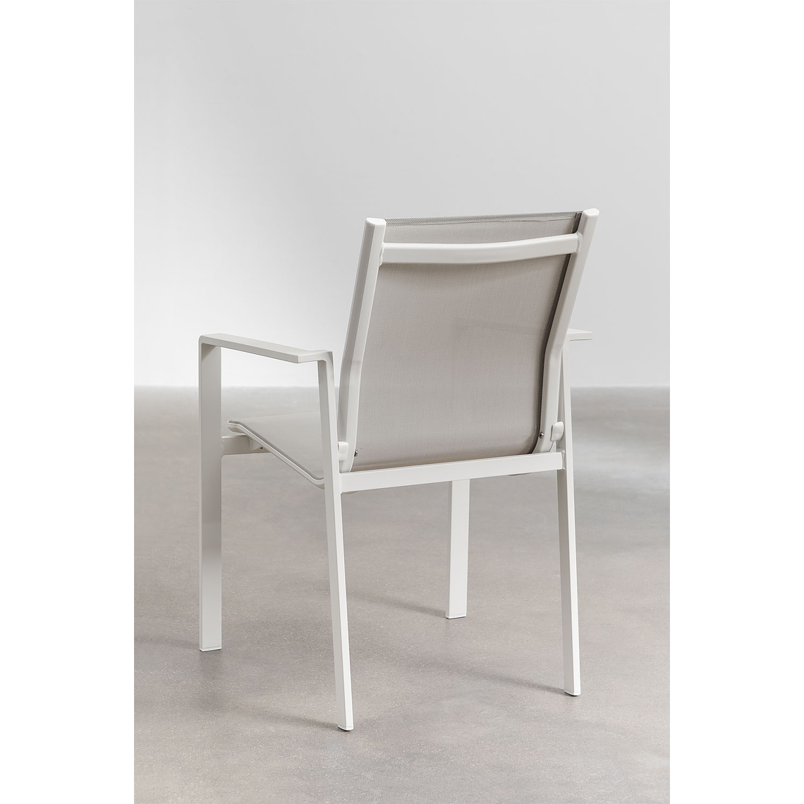 Juego de Mesa de Jardín Extensible Rectangular en Aluminio (240-300x100 cm) Karena y 10 Sillas de Jardín Eika 8