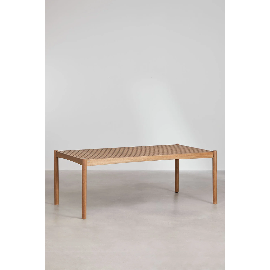 Juego de Mesa Rectangular (200x100 cm), 2 Bancos y 2 Sillas de Jardín con Reposabrazos en Madera de Eucalipto Aderyn 3