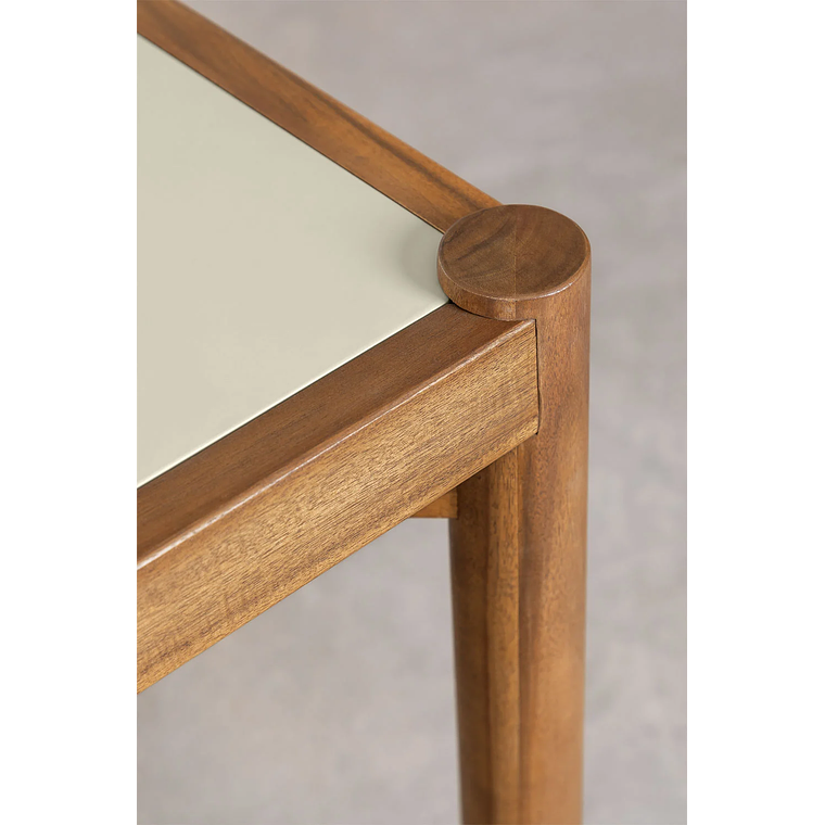 Juego de Mesa de Rectangular (210x100 cm) Gamila y 8 Sillas de Jardín en Madera y Cemento Orebro 3