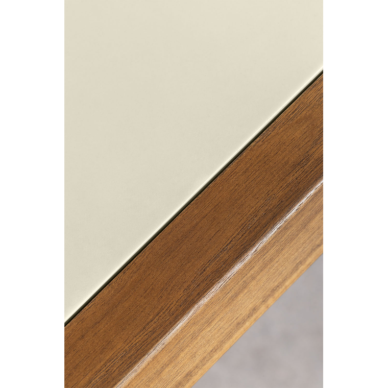 Juego de Mesa de Rectangular (210x100 cm) Gamila y 8 Sillas de Jardín en Madera y Cemento Orebro 4