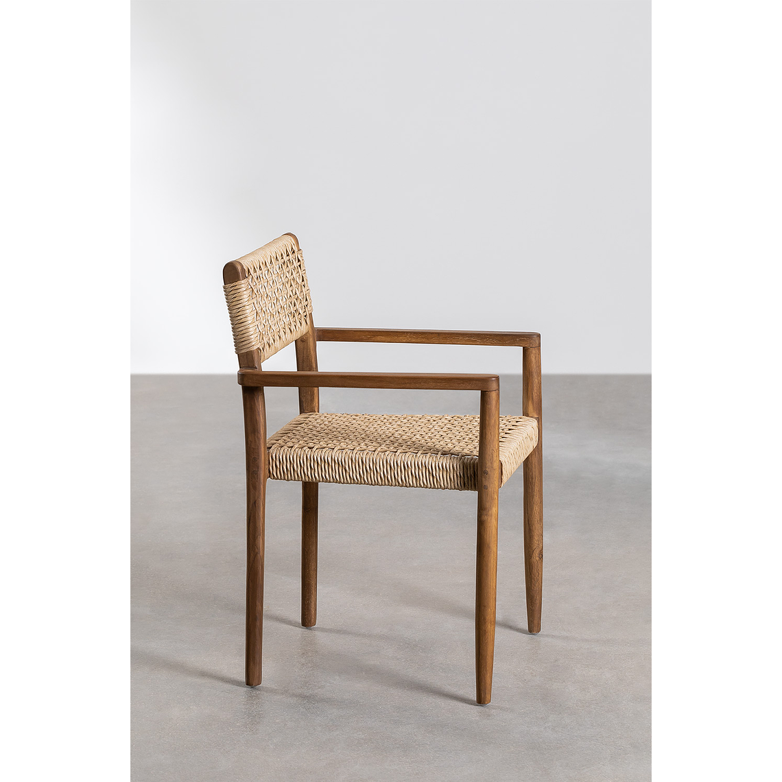 Juego de Mesa de Rectangular (210x100 cm) Gamila y 8 Sillas de Jardín en Madera y Cemento Orebro 6