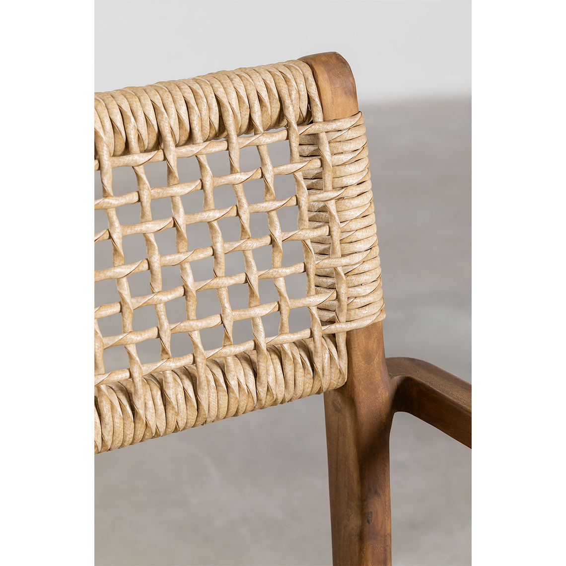 Juego de Mesa de Rectangular (210x100 cm) Gamila y 8 Sillas de Jardín en Madera y Cemento Orebro 8