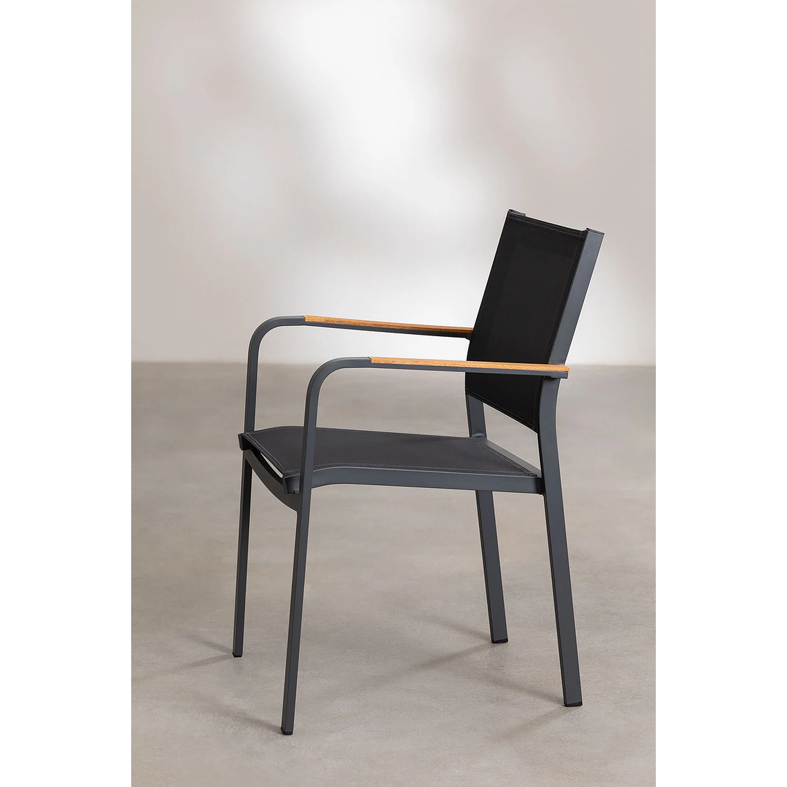 Juego de Mesa Rectangular Classic (160x90 cm) y 6 Sillas de Jardín Archer Gris Grafito 8