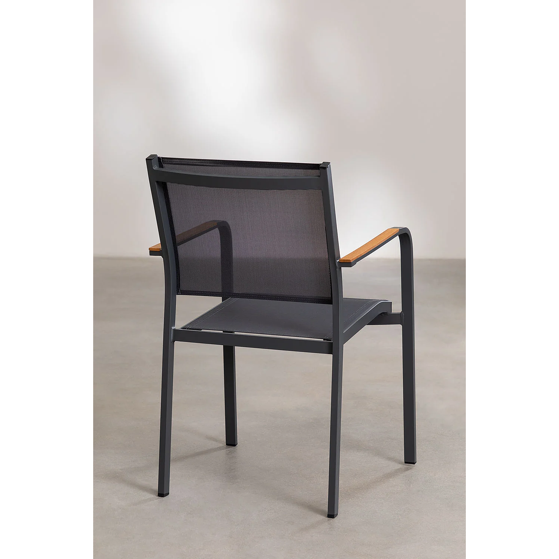 Juego de Mesa Rectangular Classic (160x90 cm) y 6 Sillas de Jardín Archer Gris Grafito 9