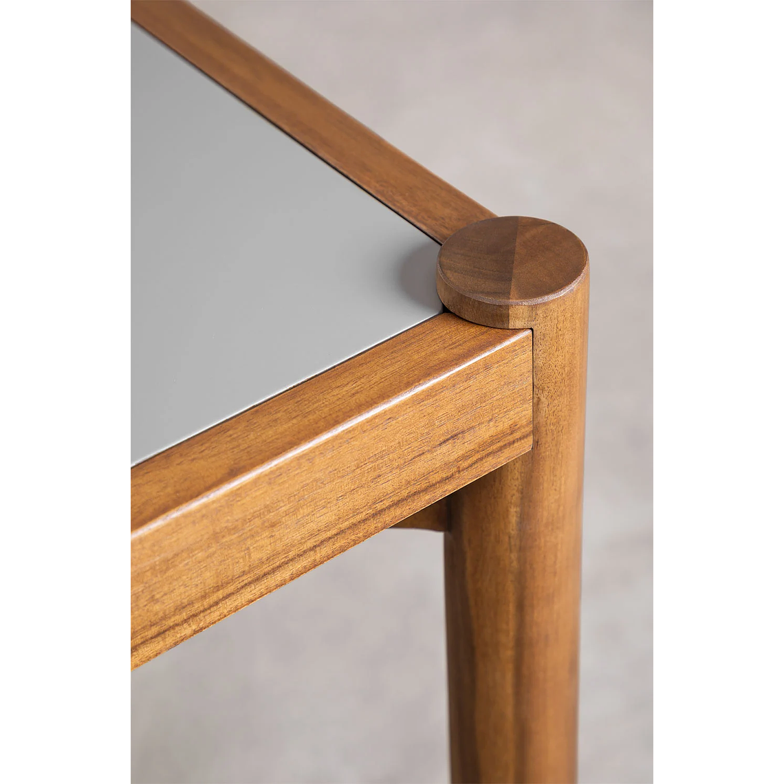 Juego de Mesa de Rectangular (210x100 cm) Gamila y 8 Sillas de Jardín en Madera de Acacia y Cemento Mallory 3