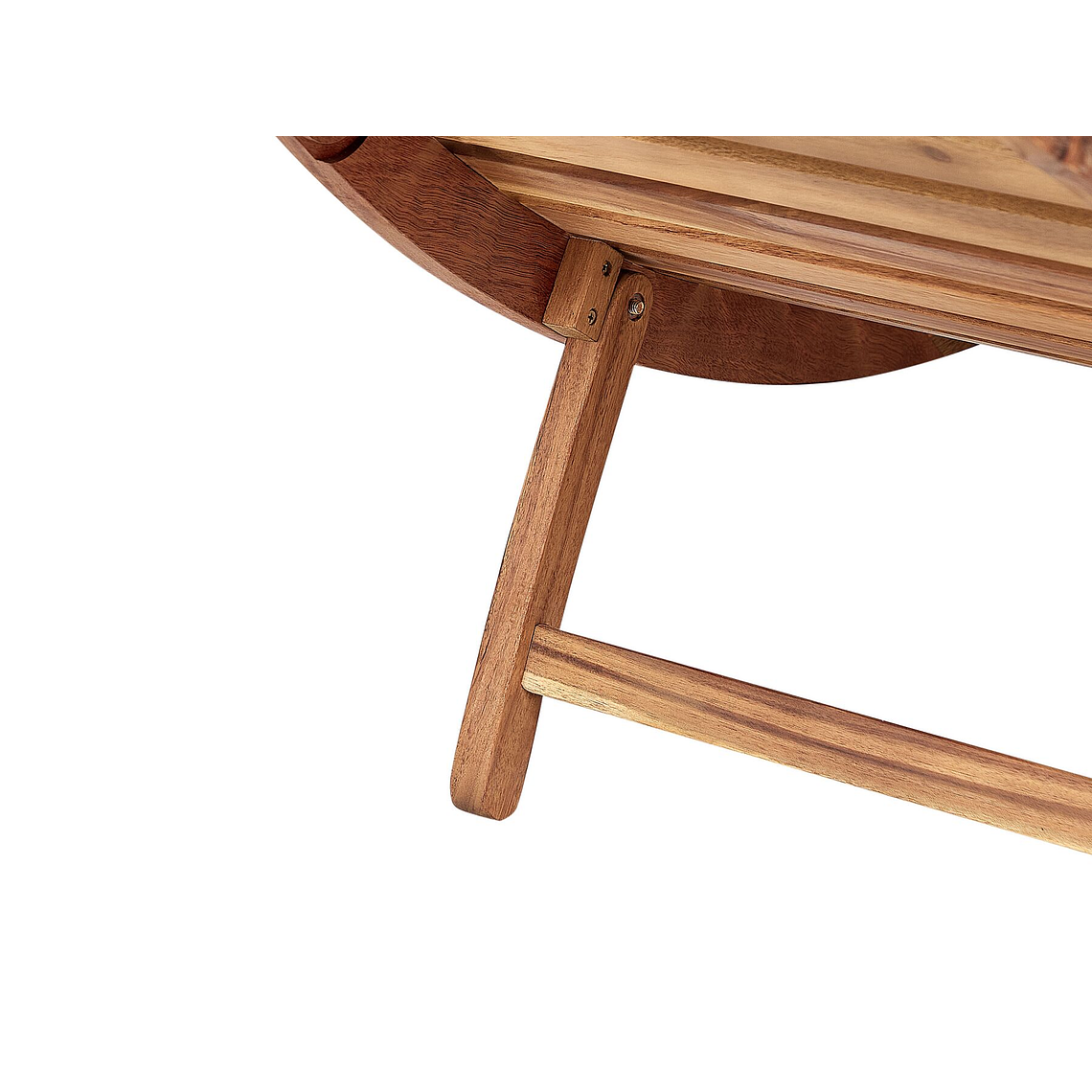 Reposera de jardín de madera con cojín blanco LUINO Blanca 6