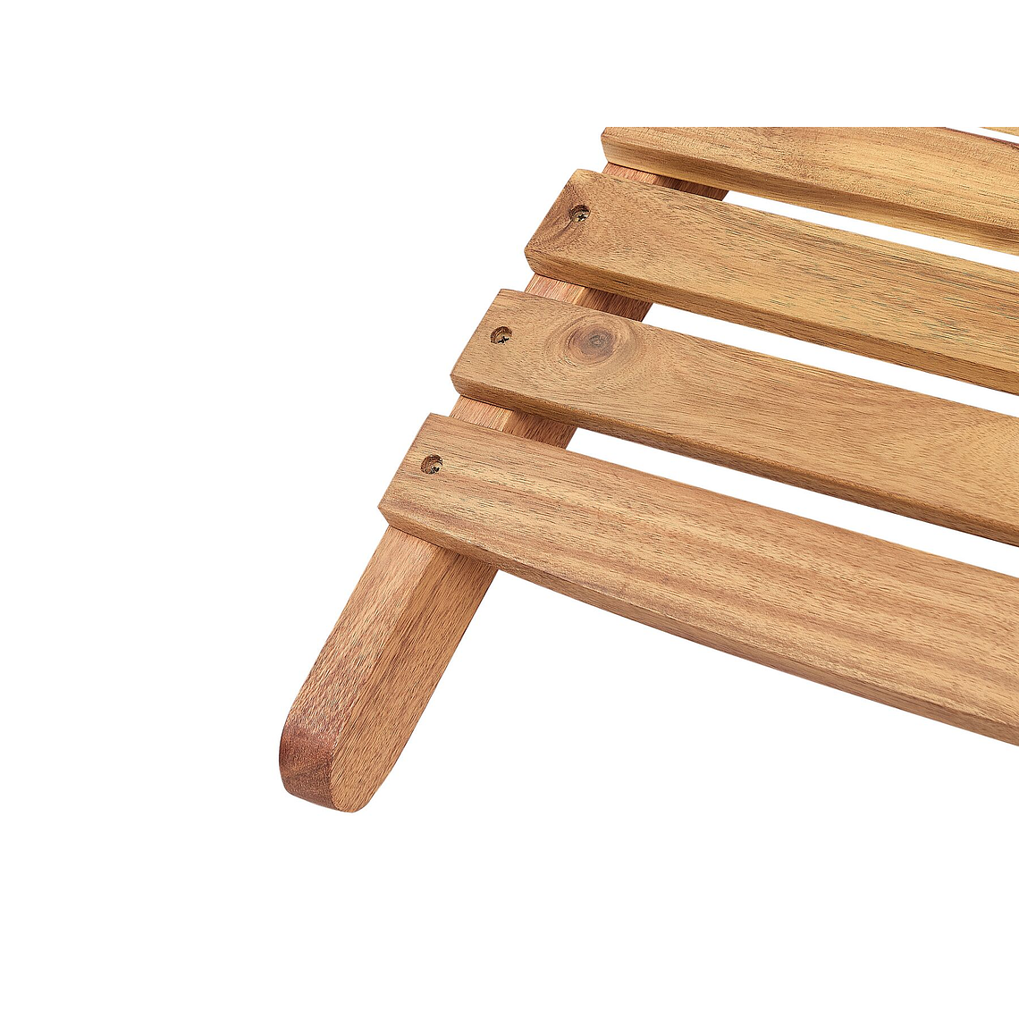 Reposera de jardín de madera con cojín blanco LUINO Blanca 7