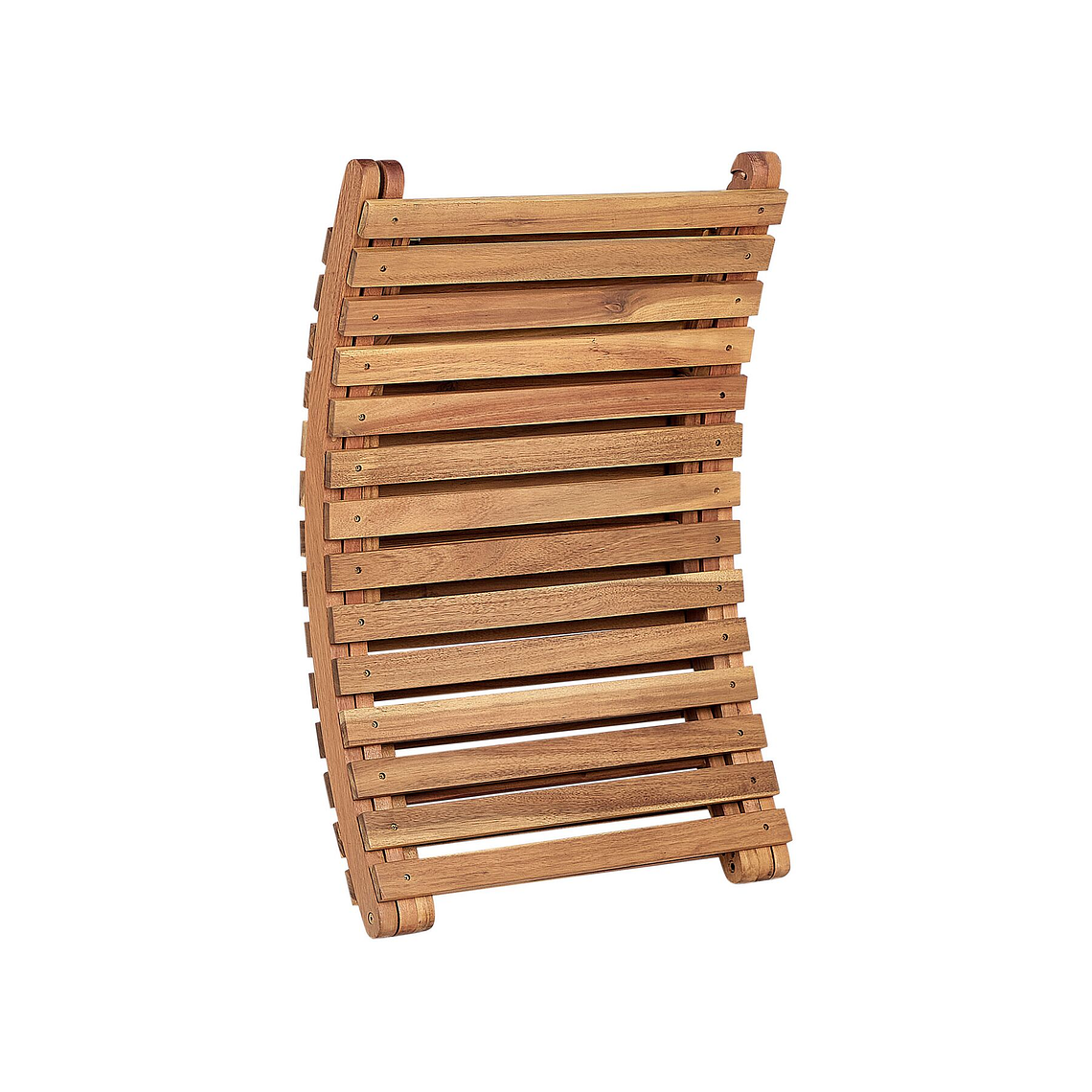 Reposera de jardín de madera con cojín blanco LUINO Gris 5