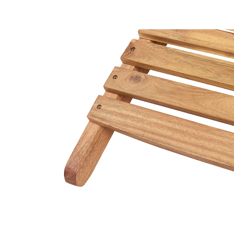 Reposera de jardín de madera con cojín blanco LUINO Gris 8