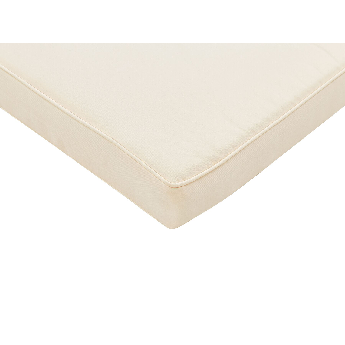 Reposera reclinable de madera con cojín blanco crema FANANO 8