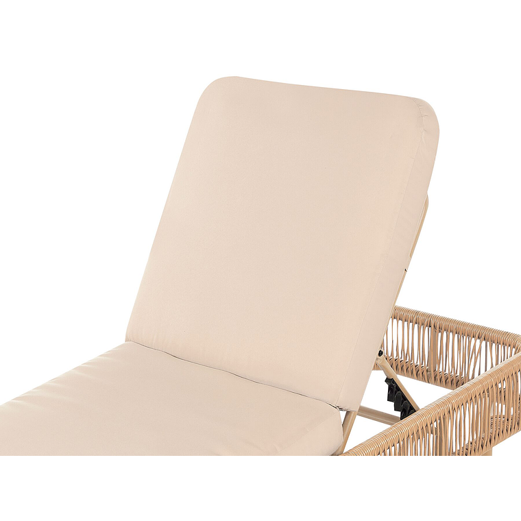 Reposera de jardín de ratán beige/natural OSINI 7