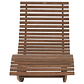 Reposera de jardín de madera de acacia oscura BRESCIA - Miniatura 2