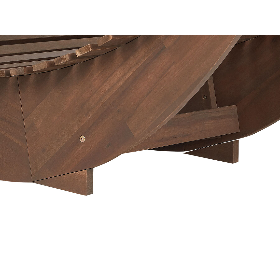 Reposera de jardín de madera de acacia oscura BRESCIA 7