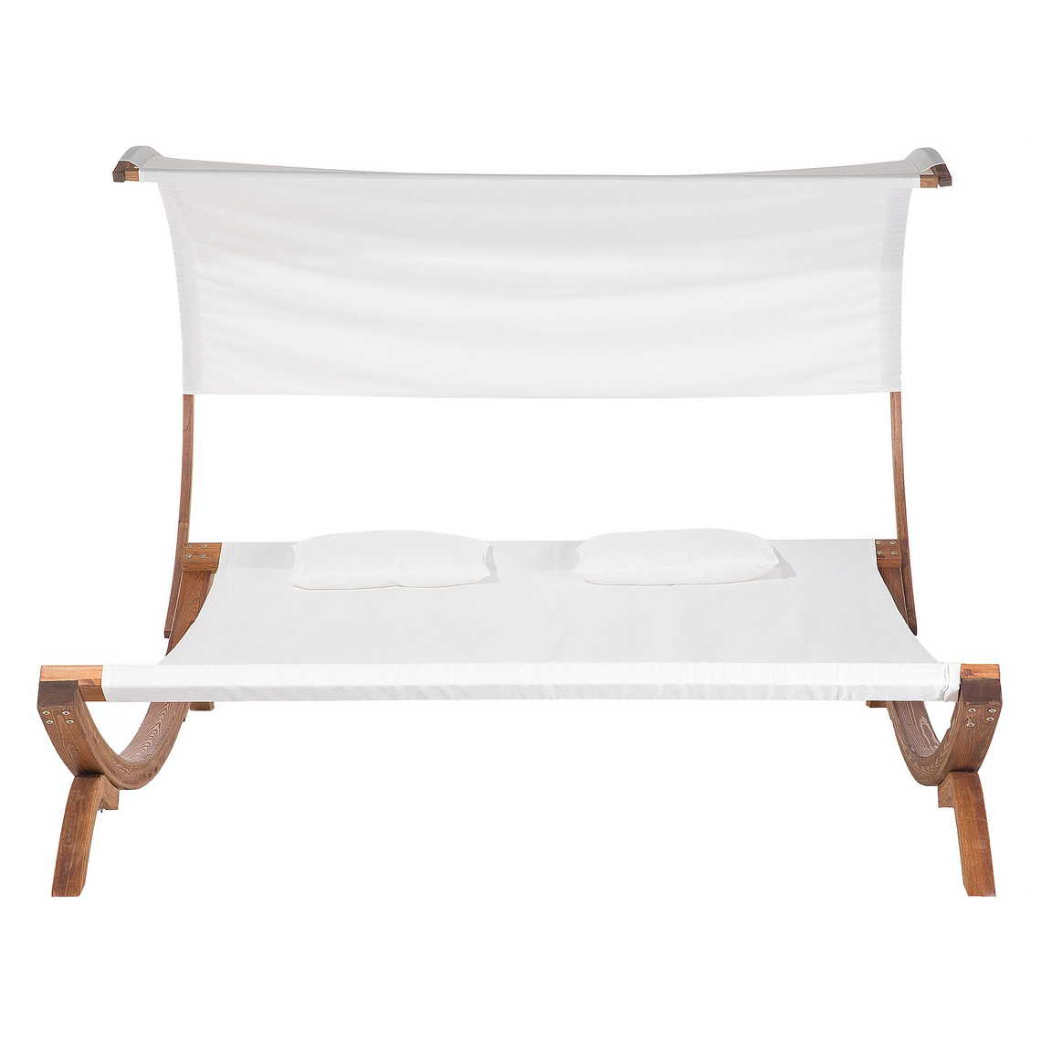 Reposera con cojín Madera Blanco crema TERAMO 14