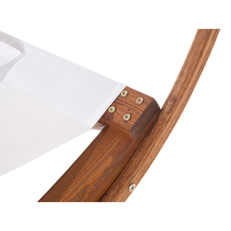 Reposera con cojín Madera Blanco crema TERAMO 21