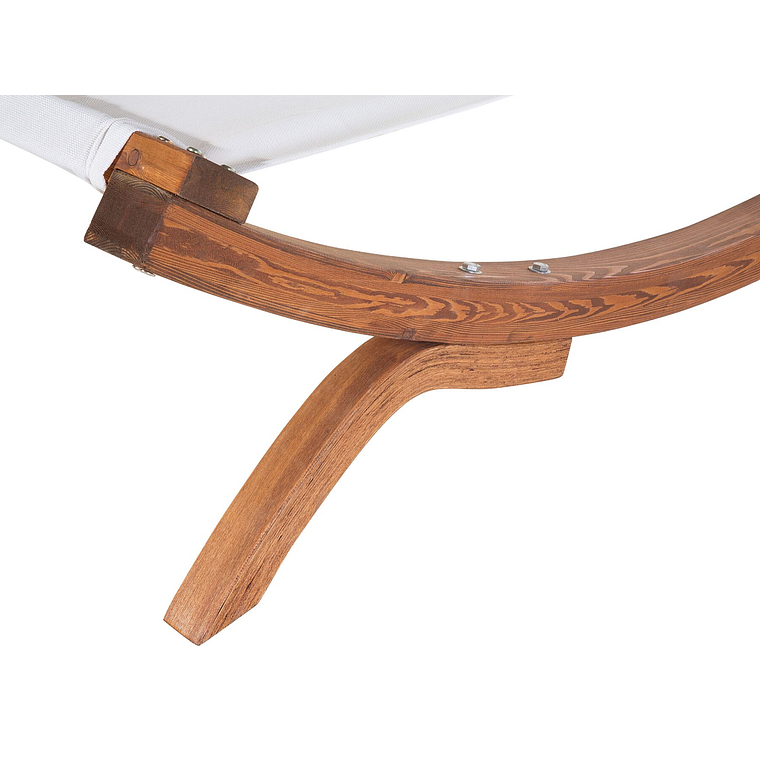 Reposera con cojín Madera Blanco crema TERAMO 22