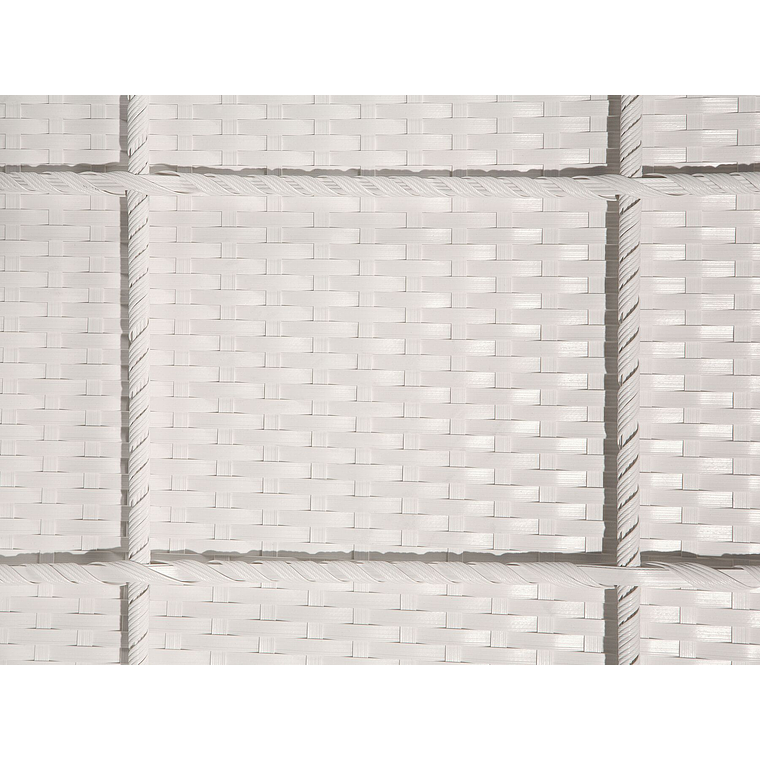 Reposera de jardín de ratán blanca VASTO 10