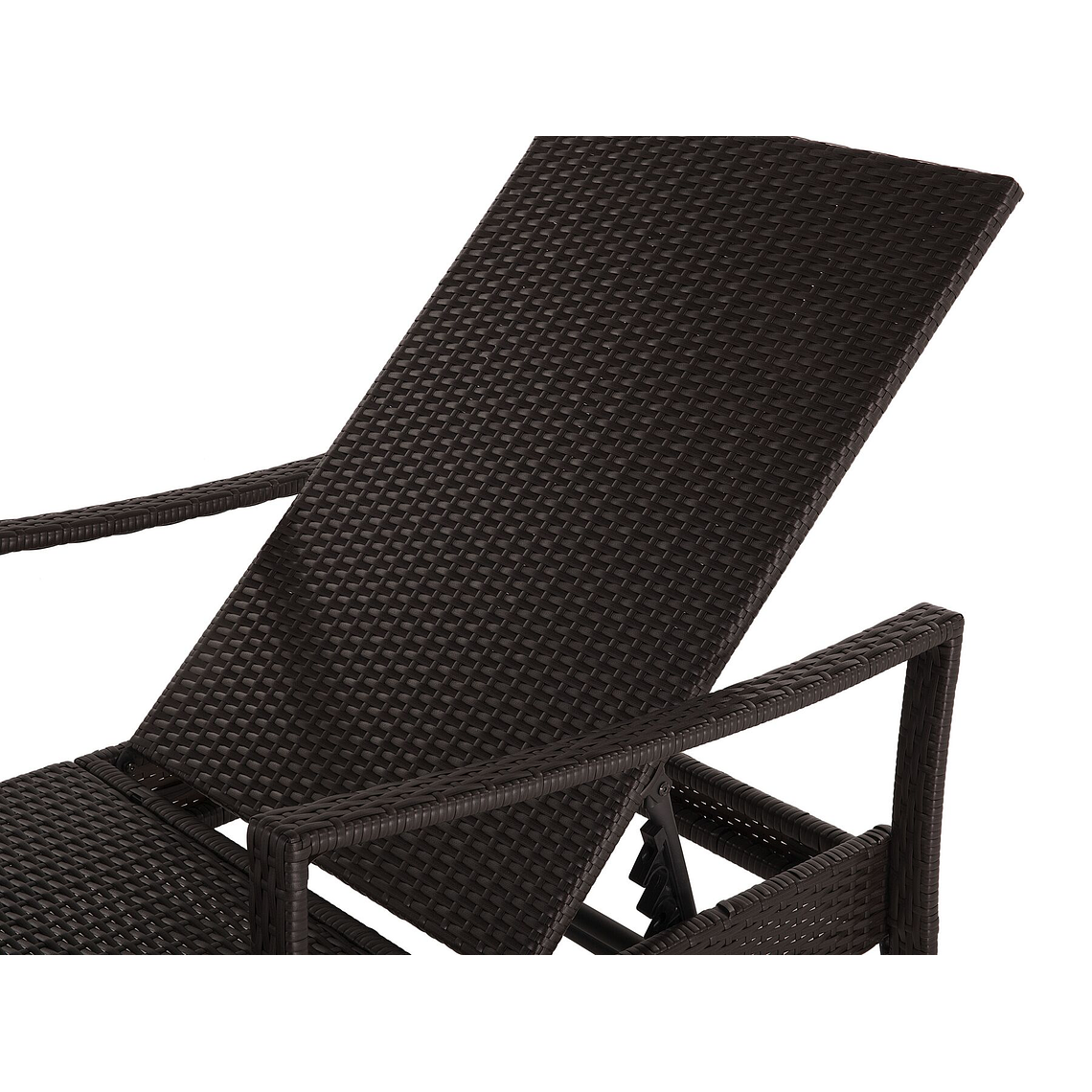 Reposera de jardín de ratán marrón VASTO 10