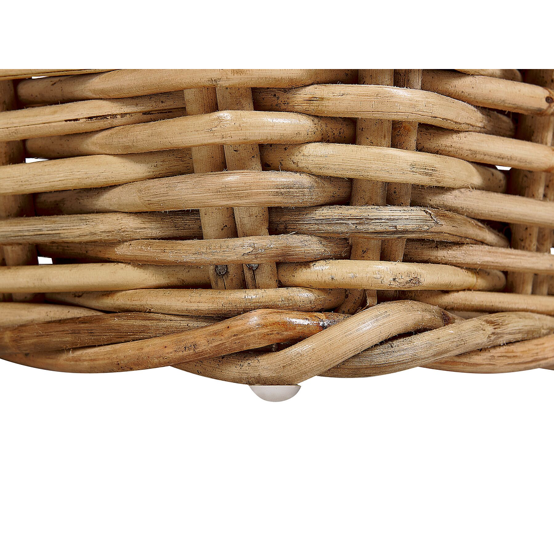 Reposera de ratán con cojín gris pardo BELSITO 14