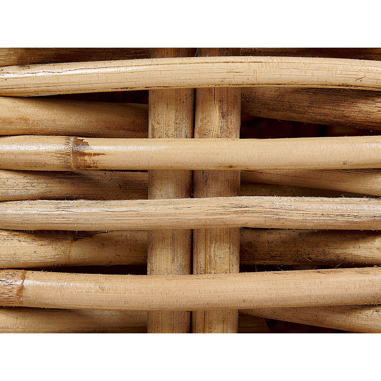 Reposera de ratán con cojín gris pardo BELSITO 16