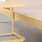 TUMBONA Y MESA AUXILIAR DE ALUMINIO NEW KRETA AMARILLO WHEAT - Miniatura 4