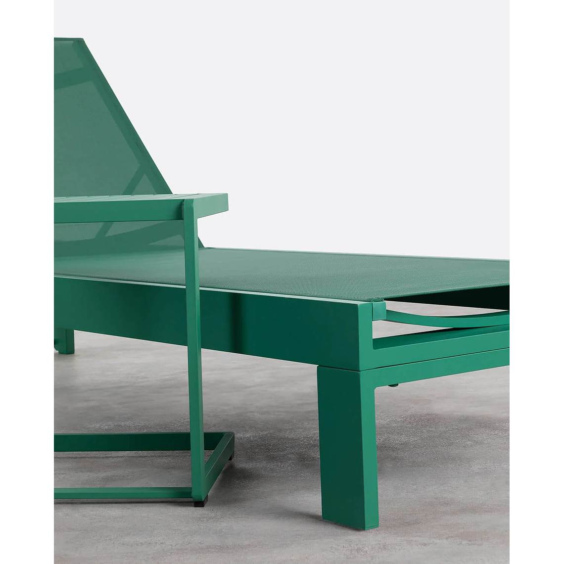 TUMBONA Y MESA AUXILIAR DE ALUMINIO NEW KRETA VERDE PINO 4