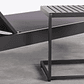 TUMBONA Y MESA AUXILIAR DE ALUMINIO GRIS GRAFITO - Miniatura 4