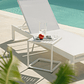 TUMBONA Y MESA AUXILIAR DE ALUMINIO BLANCO POLAR - Miniatura 3
