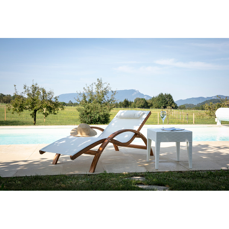 REPOSERA para el sol blanco roto BIARRITZ 5