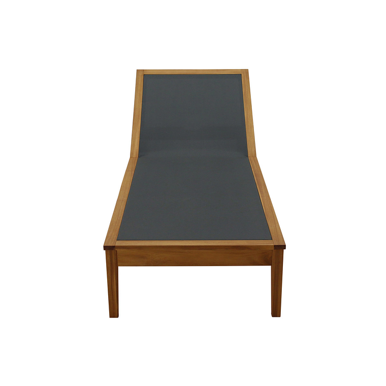 Reposera gris oscuro y madera maciza NAVEEN 5