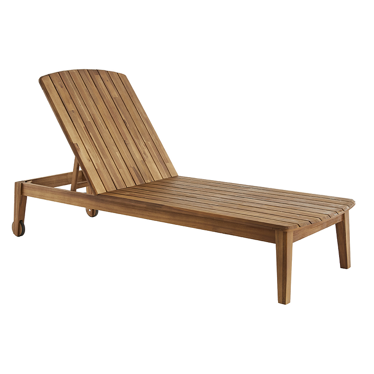 Set de 2 reposeras de acacia maciza CANOPEE 2