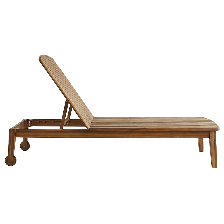 Set de 2 reposeras de acacia maciza CANOPEE 3