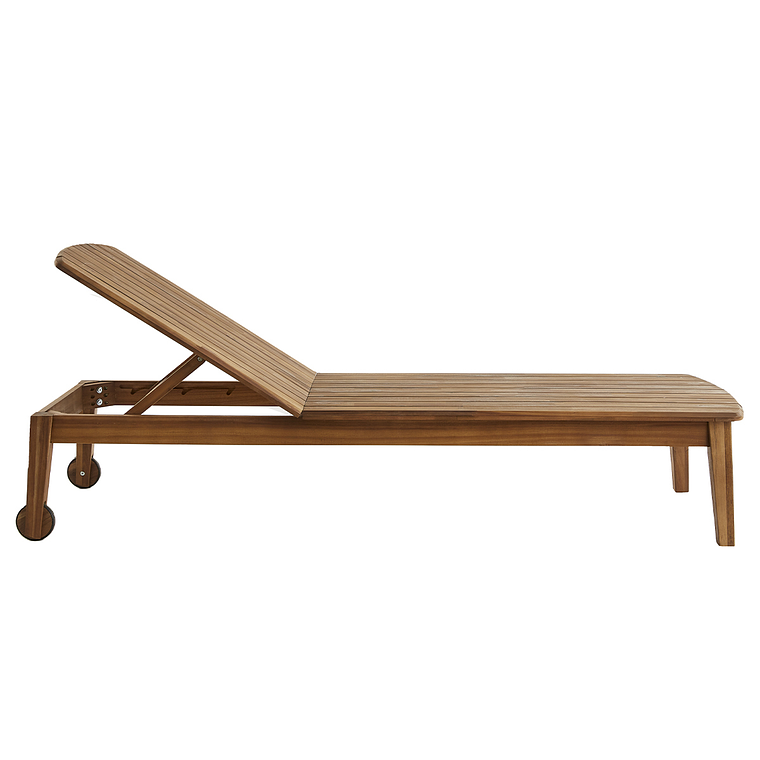 Set de 2 reposeras de acacia maciza CANOPEE 5