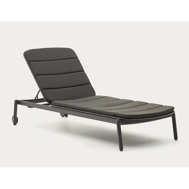 Reposera de exterior Marcona de aluminio con acabado pintado blanco 1