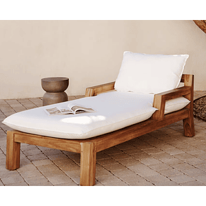 Reposera Forcanera de madera maciza de teca