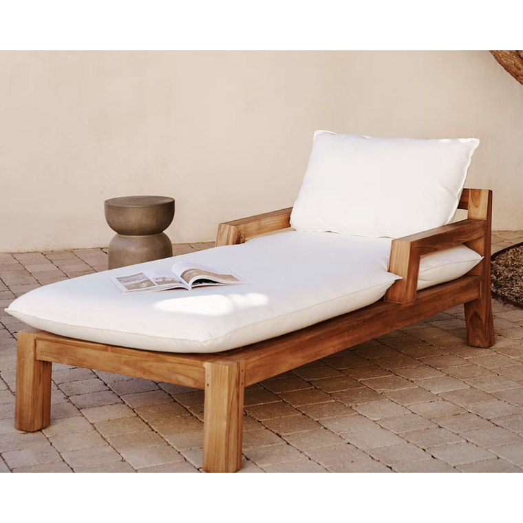 Reposera Forcanera de madera maciza de teca 2