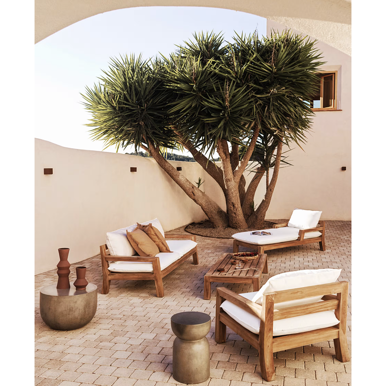 Reposera Forcanera de madera maciza de teca 4