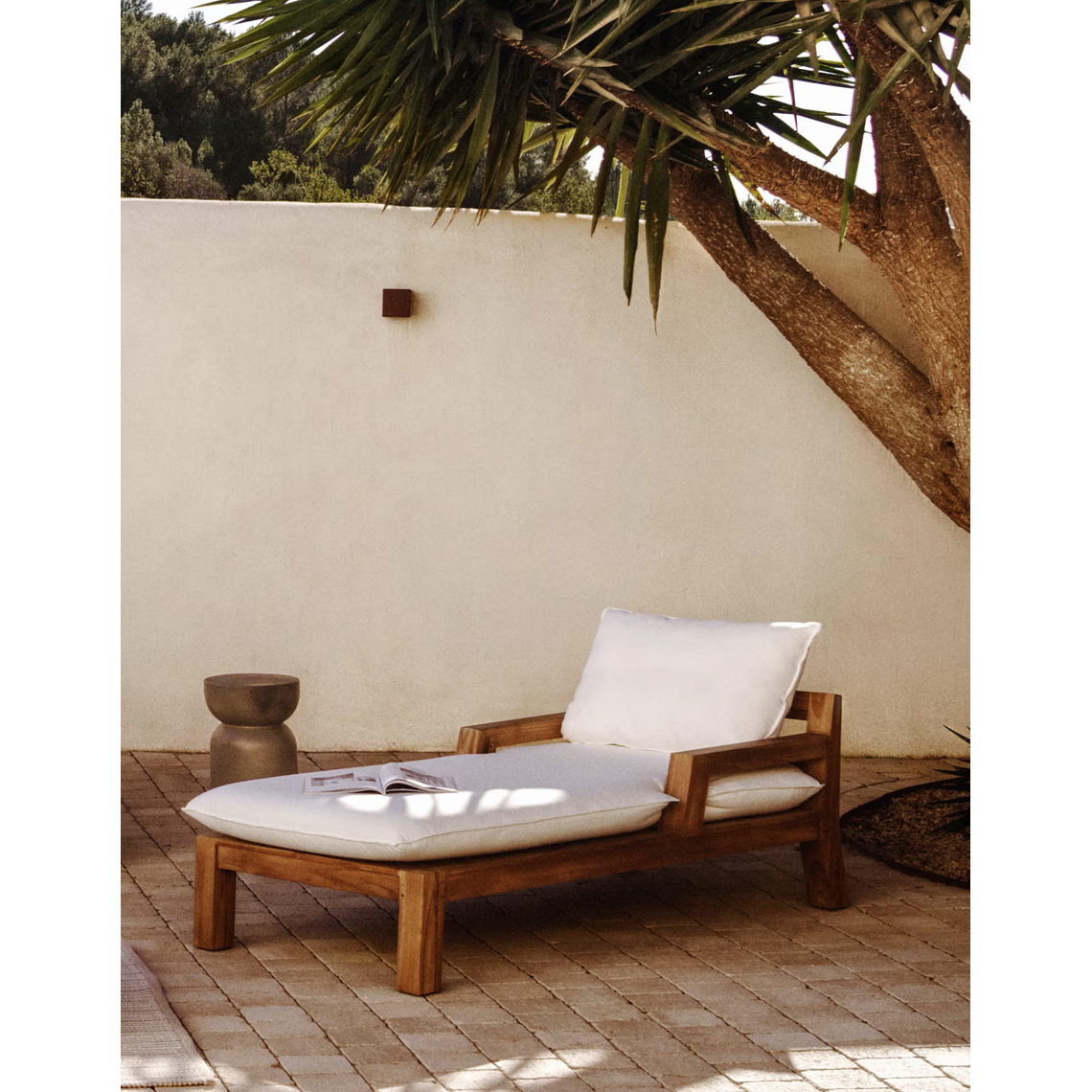 Reposera Forcanera de madera maciza de teca 9