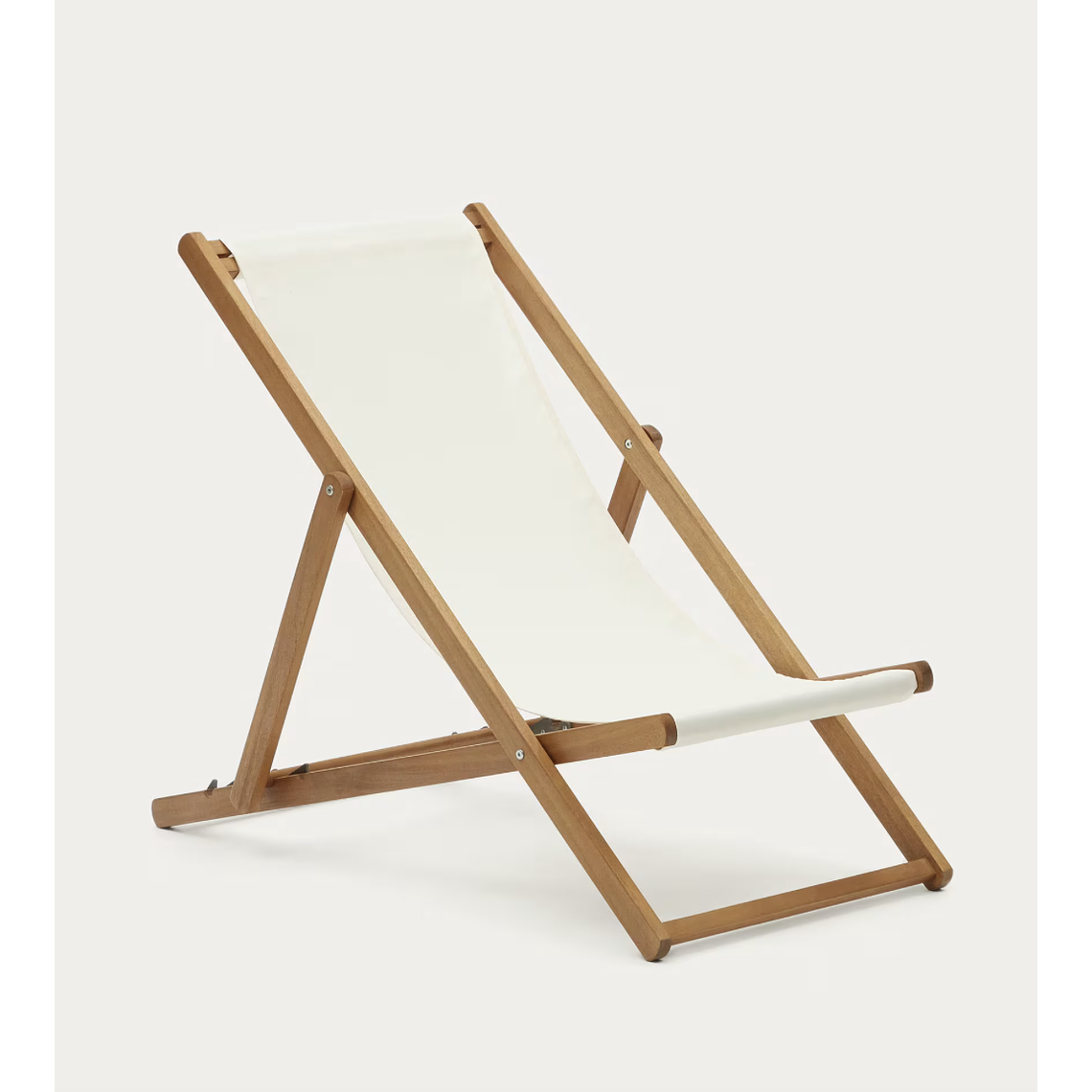 Hamaca plegable de exterior Adredna beige de madera maciza acacia FSC 100% 1