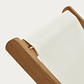 Hamaca plegable de exterior Adredna beige de madera maciza acacia FSC 100% - Miniatura 3